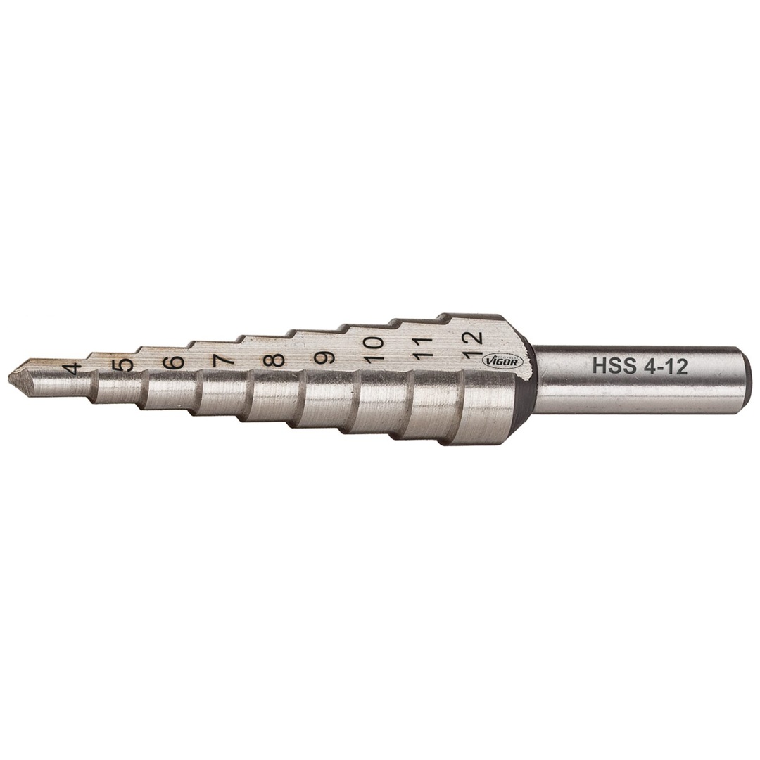VIGOR HSS-Stufenbohrer, 4 - 12 mm