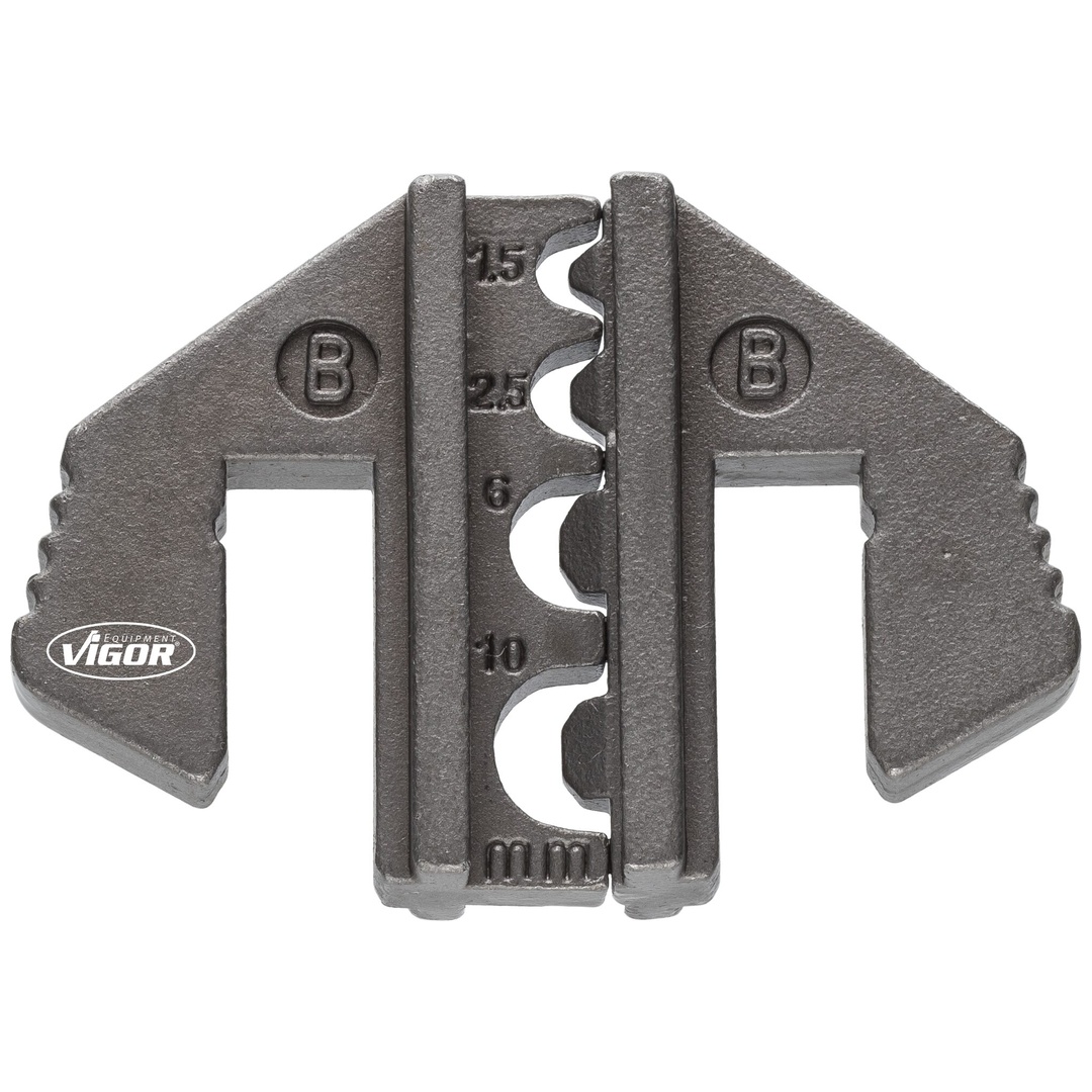 VIGOR Crimp-Einsatz B: für geschlossene, unisolierte Kabelschuhe von 1,5, 2,5, 6,0, 10 mm²