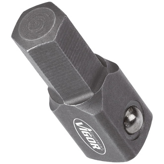 VIGOR Bit Adapter, Sechskant massiv 8 (5/16"), Vierkant massiv 10 mm (3/8"), 30 mm