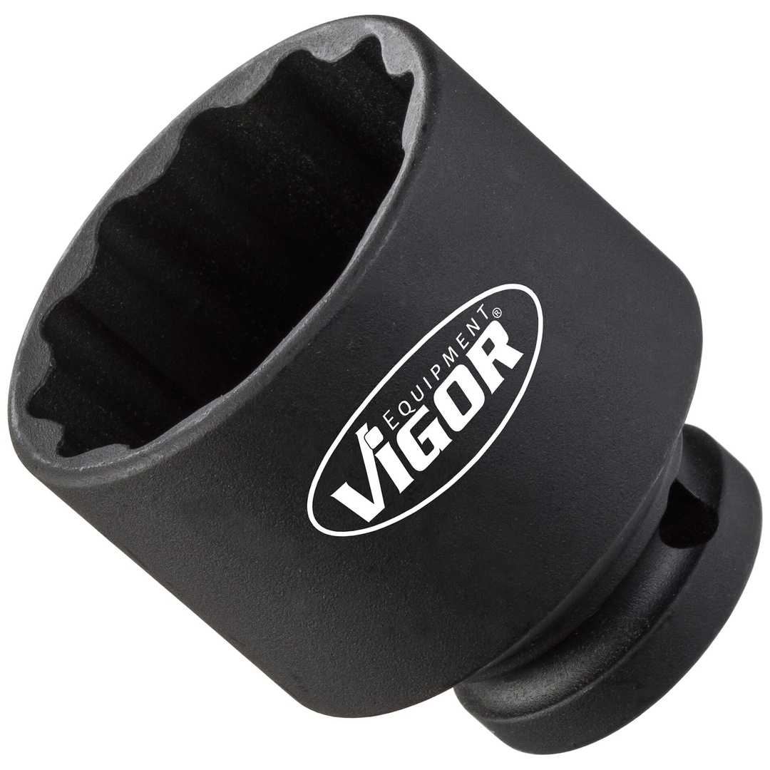 VIGOR Schlagschrauber Steckschlüsseleinsatz, kurz, V4478, 1/2 (12,5 mm) Vierkant hohl, Außen Doppelsechskant Profil, SW 36 mm
