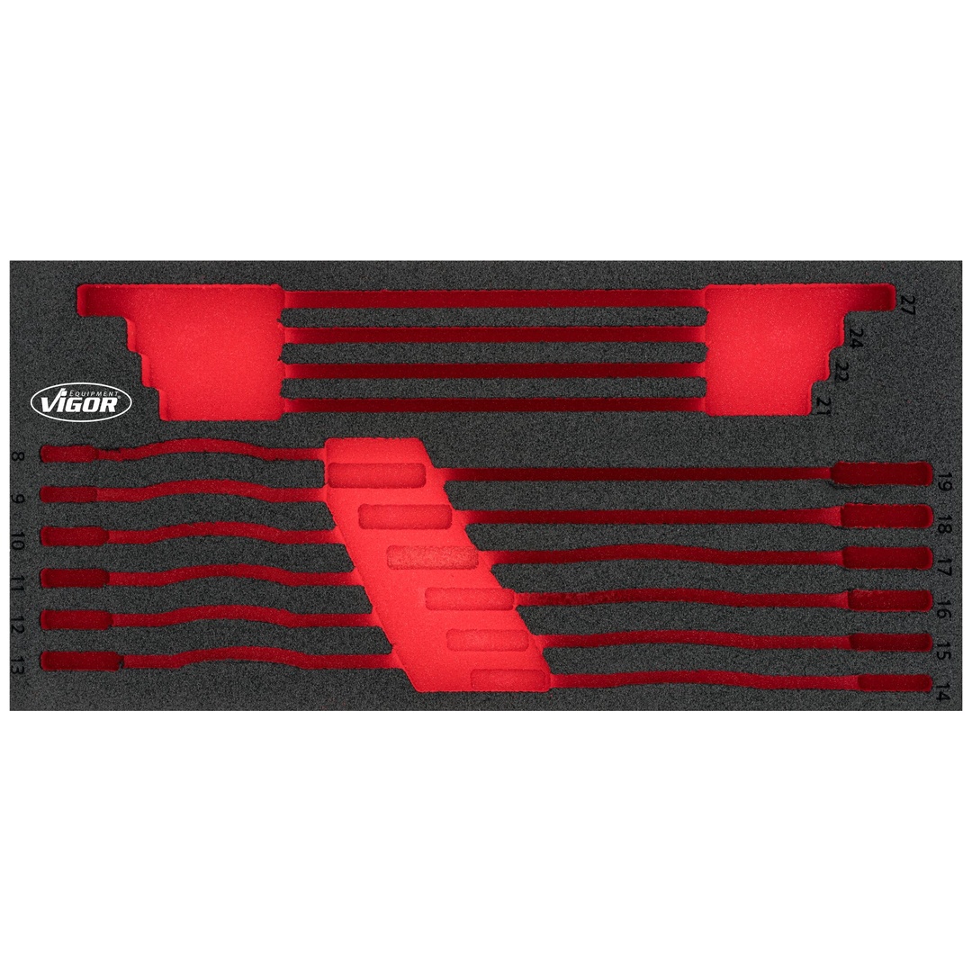 VIGOR Weichschaumeinlage, leer, V4987-L, (LxBxH) 393 x 188 x 35 mm