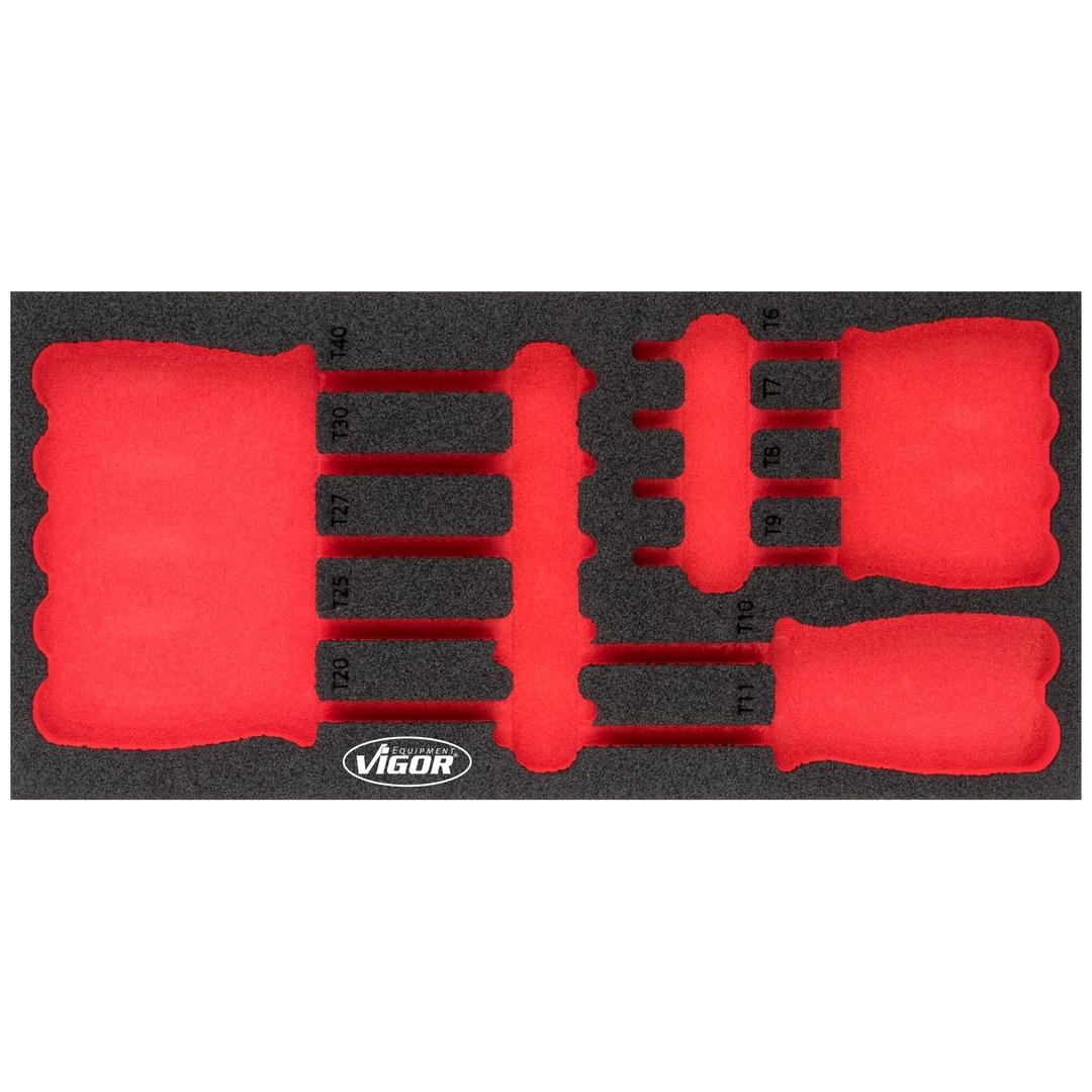 VIGOR Weichschaumeinlage, leer, V4991-L, (LxBxH) 393 x 188 x 35 mm
