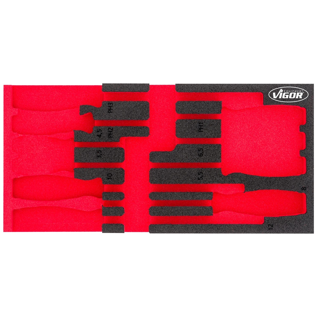 VIGOR Weichschaumeinlage, leer, V5068-L, (LxBxH) 393 x 188 x 35 mm