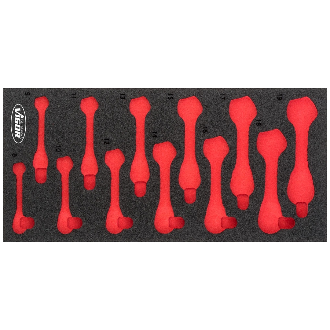 VIGOR Weichschaumeinlage, leer, V5075-L, (LxBxH) 393 x 188 x 35 mm