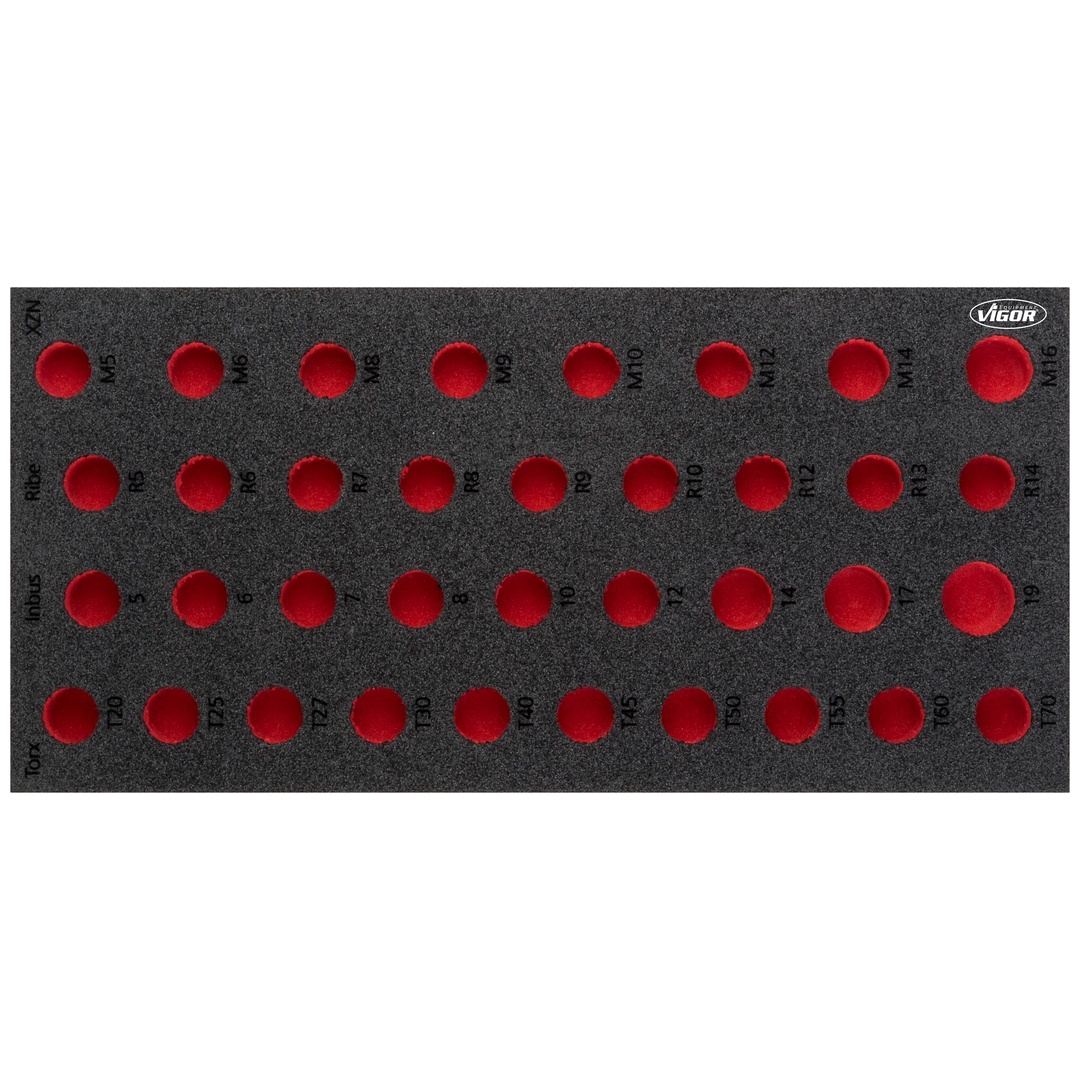 VIGOR Weichschaumeinlage, leer, V5099-L, (LxBxH) 393 x 188 x 35 mm