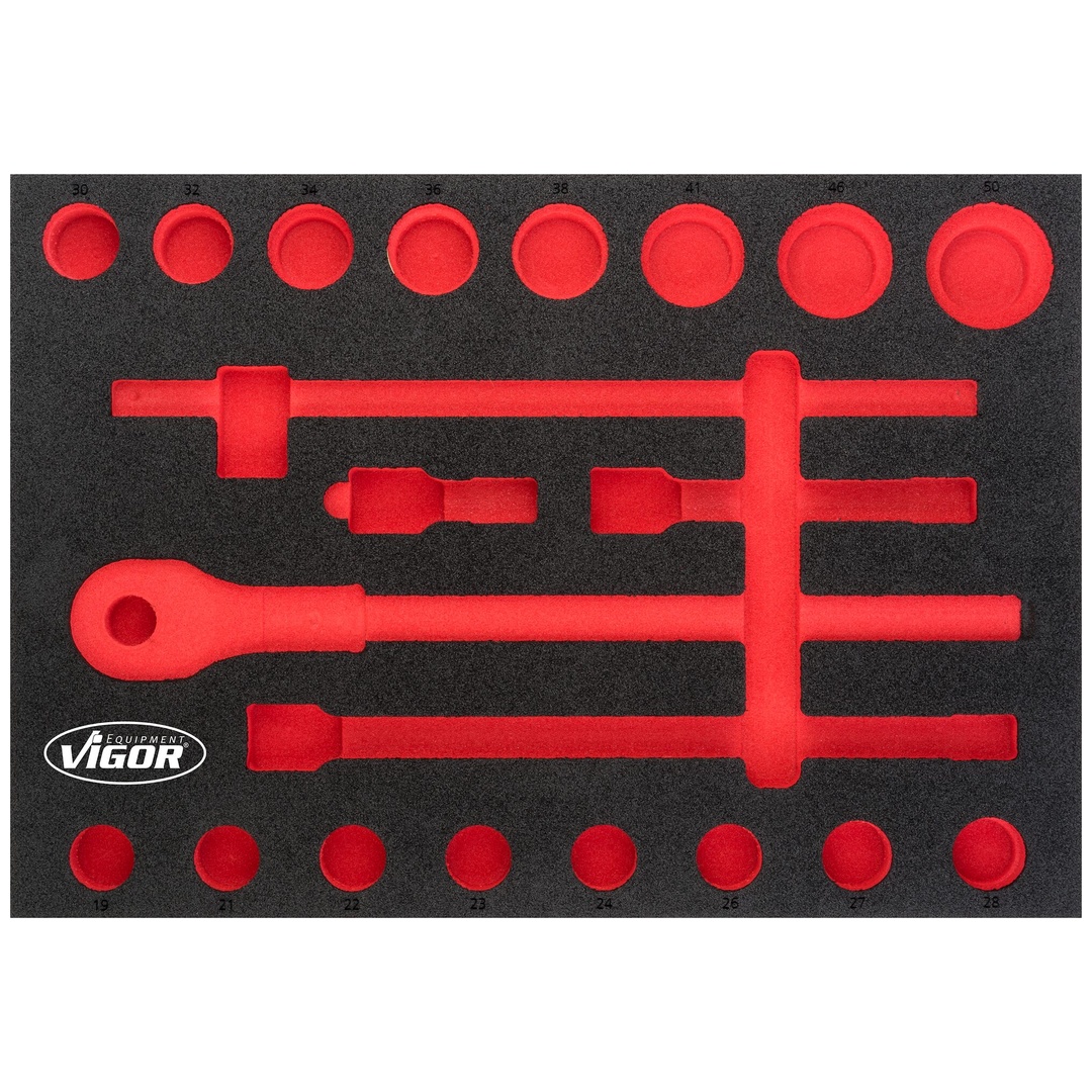 VIGOR Weichschaumeinlage, leer, V5109-L, (LxBxH) 563 x 393 x 35 mm