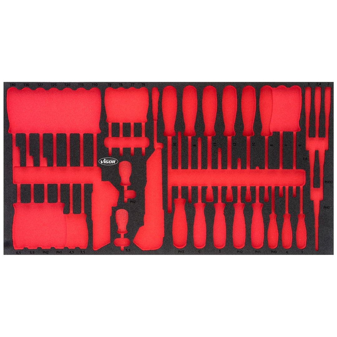 VIGOR Weichschaumeinlage, leer, V5170-L, (LxBxH) 563 x 393 x 35 mm