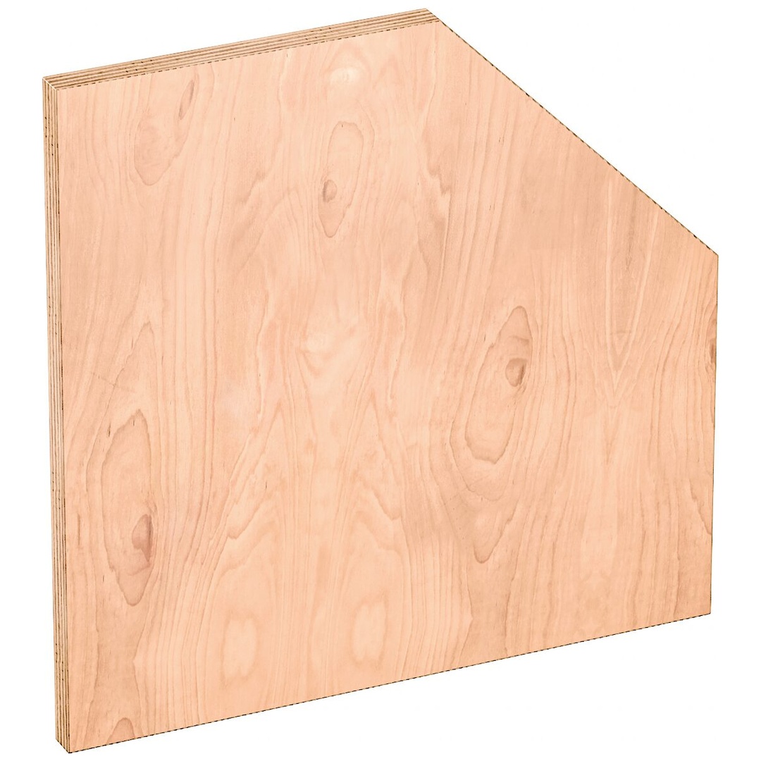 VIGOR Holz-Arbeitsplatte, Fünfeck, (LxBxH) 883 x 500 x 40 mm