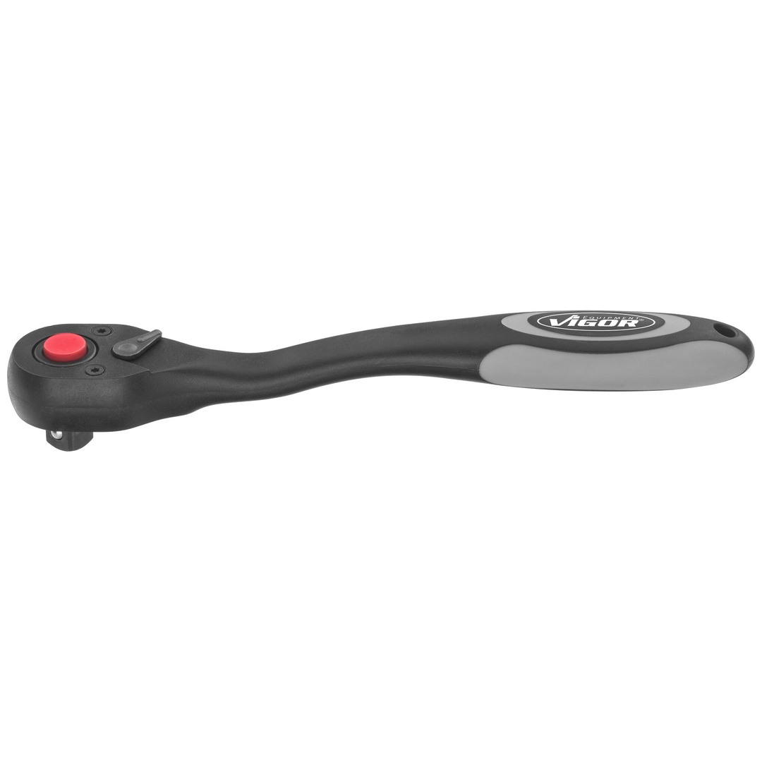 VIGOR Feinzahn-Umschaltknarre, 1/2 (12,5 mm) Vierkant massiv, 250 mm