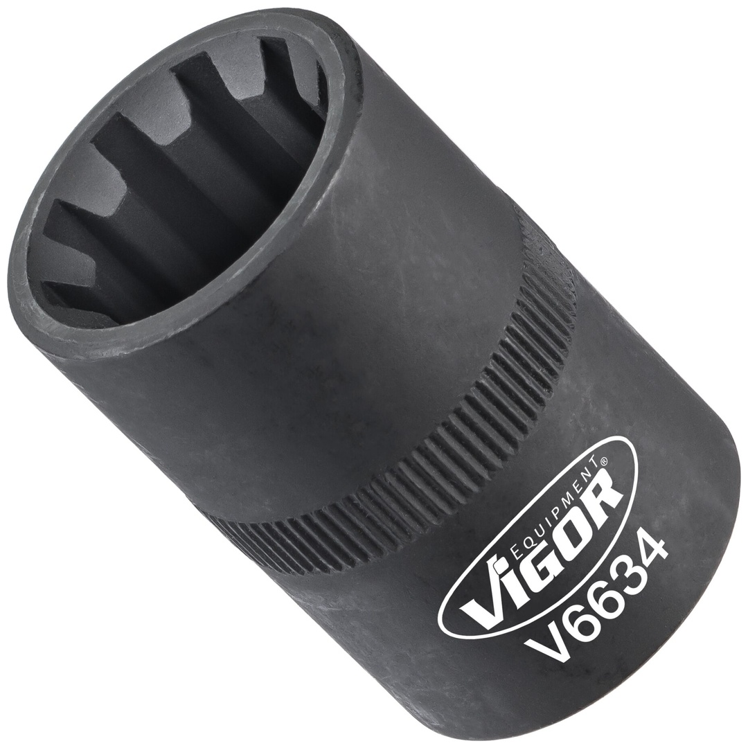 VIGOR Steckschlüsseleinsatz, 1/2 (12,5 mm) Vierkant hohl, Rillenprofil, SW 20 mm