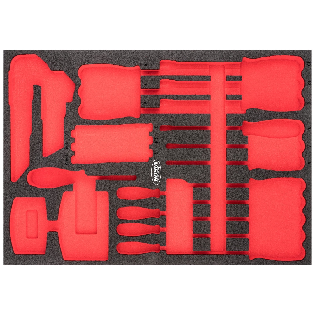 VIGOR Weichschaumeinlage, leer, V6814-L, (LxBxH) 563 x 393 x 35 mm