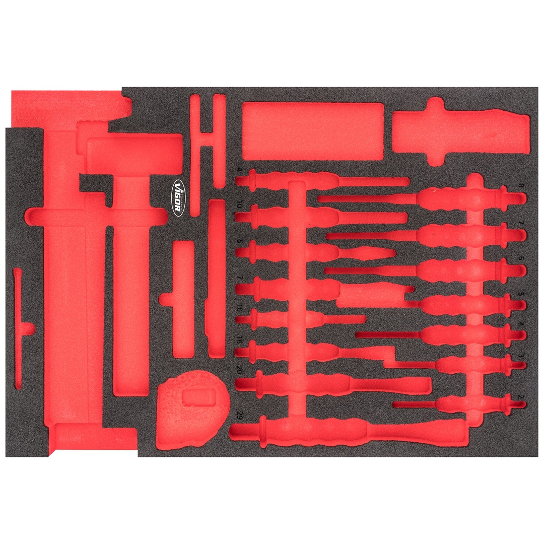 VIGOR Weichschaumeinlage, leer, V6817-L, (LxBxH) 563 x 393 x 35 mm