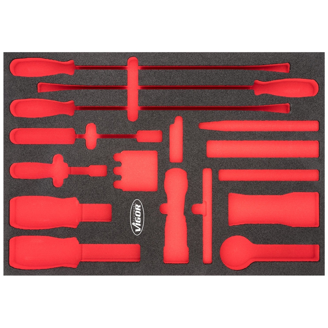 VIGOR Weichschaumeinlage, leer, V6818-L, (LxBxH) 563 x 393 x 35 mm