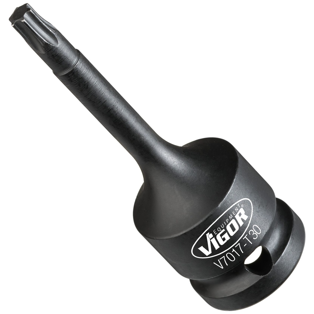 VIGOR Schlagschrauber Schraubendrehereinsatz, 1/2 (12,5 mm) Vierkant hohl, Innen TX Profil, SW T30