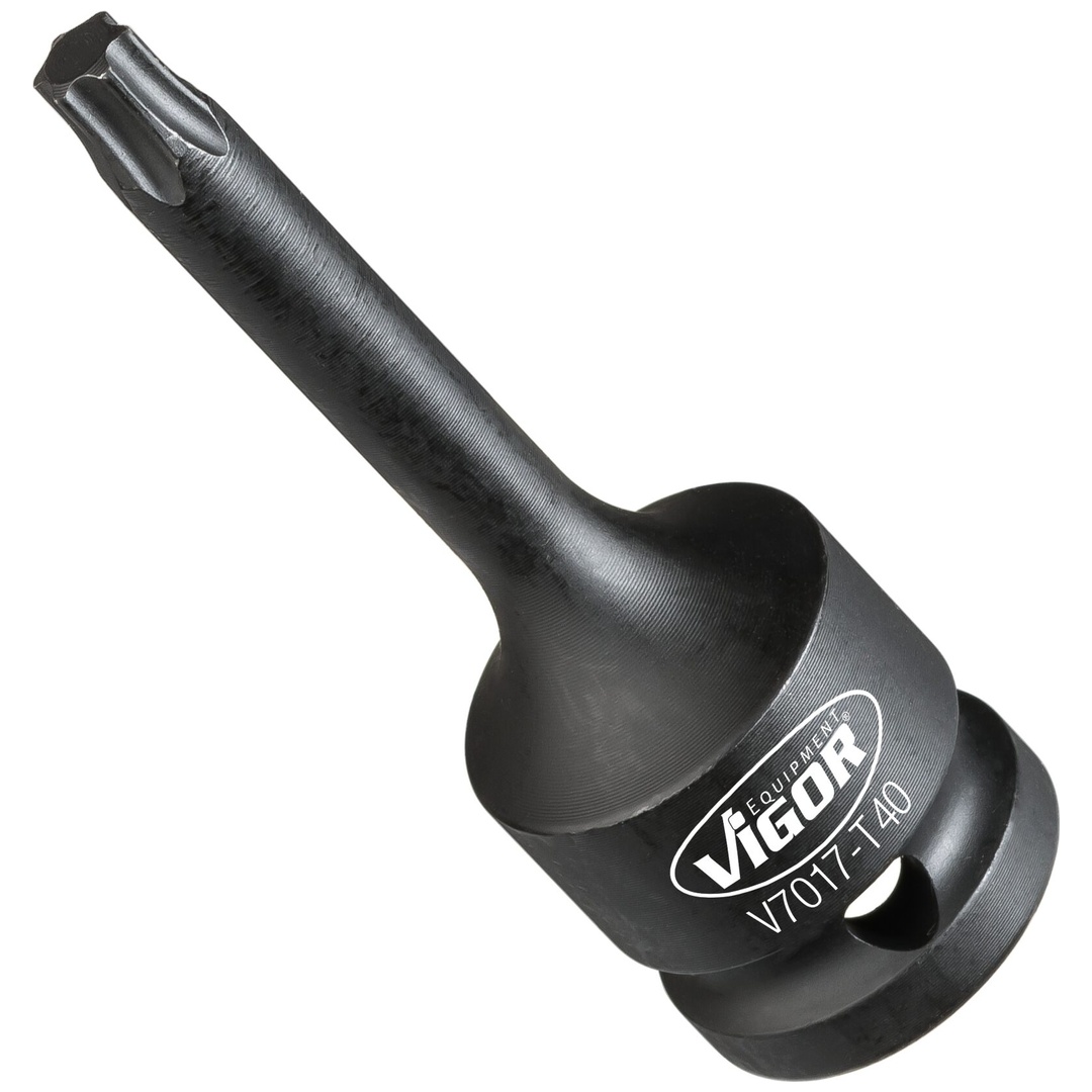 VIGOR Schlagschrauber Schraubendrehereinsatz, 1/2 (12,5 mm) Vierkant hohl, Innen TX Profil, SW T40