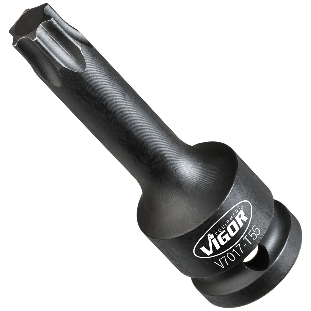 VIGOR Schlagschrauber Schraubendrehereinsatz, 1/2 (12,5 mm) Vierkant hohl, Innen TX Profil, SW T55