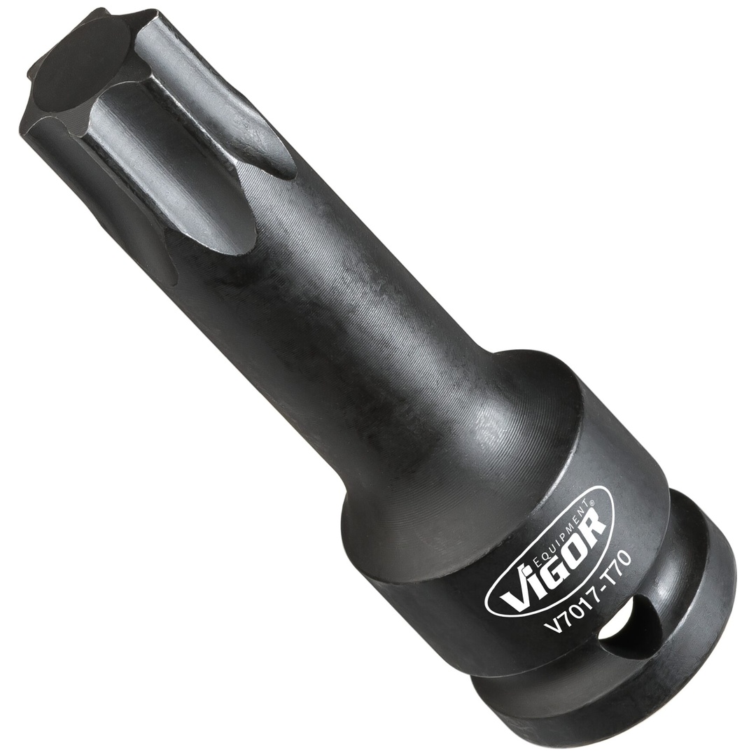 VIGOR Schlagschrauber Schraubendrehereinsatz, 1/2 (12,5 mm) Vierkant hohl, Innen TX Profil, SW T70