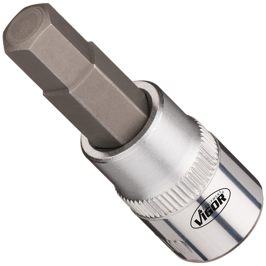 VIGOR Steckschlüsseleinsatz, 3/8 (10 mm) Vierkant hohl, Innen Sechskant Profil, SW 9 mm