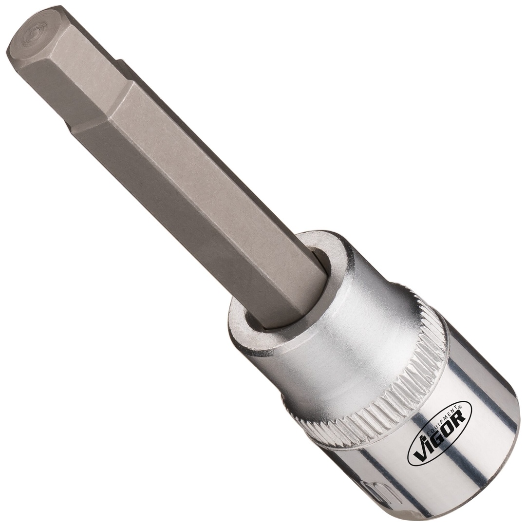 VIGOR Steckschlüsseleinsatz, V7158-5, 3/8 (10 mm) Vierkant hohl, Innen Sechskant Profil, SW 7 mm
