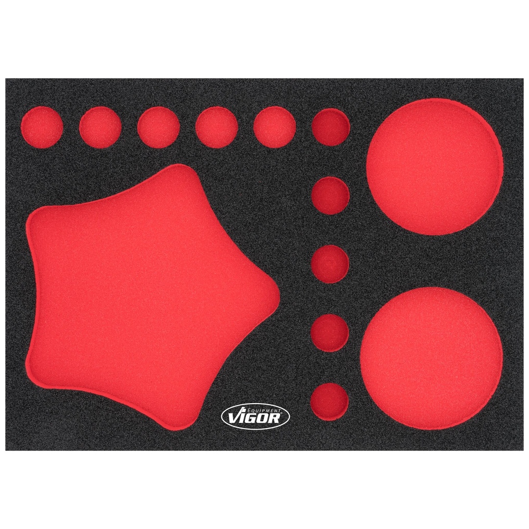 VIGOR Weichschaumeinlage, leer, V7270-L, (LxBxH) 393 x 282 x 35 mm