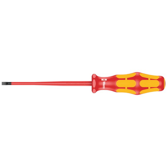 Wera 160 iS VDE-isolierter Schlitz-Schraubendreher mit reduziertem Klingendurchmesser, 0,6 x 3,5 x 100 mm