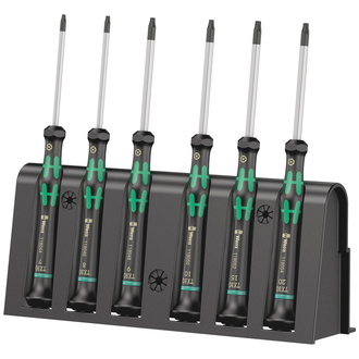 Wera 2067/6 Elektronik TORX BO Schraubendrehersatz + Rack, 6-tlg.