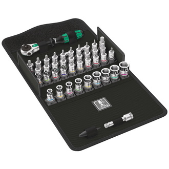 Wera 8100 SA All-in Zyklop Speed-Knarrensatz, mit Haltefunktion, 1/4"-Antrieb, metrisch, 42-tlg.