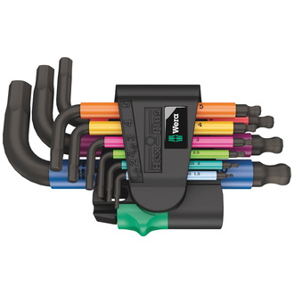 Wera 950/9 Hex-Plus Multicolour 2 Winkelschlüsselsatz, metrisch, BlackLaser, 9-tlg.