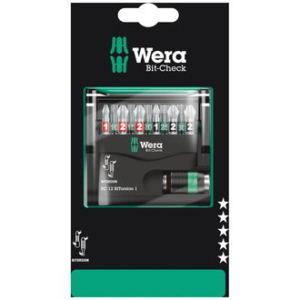 Wera Bit-Check 12 BiTorsion 1 SB, 12-tlg.