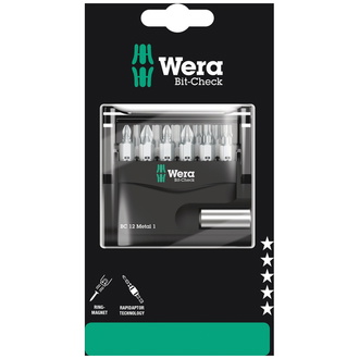 Wera Bit-Check 12 Metal 1 SB, 12-tlg.