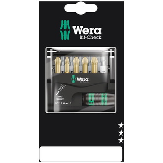 Wera Bit-Check 12 Wood 1 SB, 12-tlg.