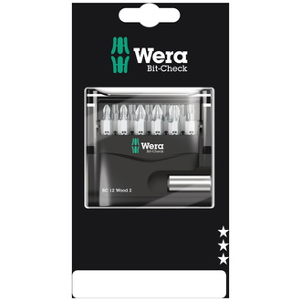 Wera Bit-Check 12 Wood 2 SB, 12-tlg.