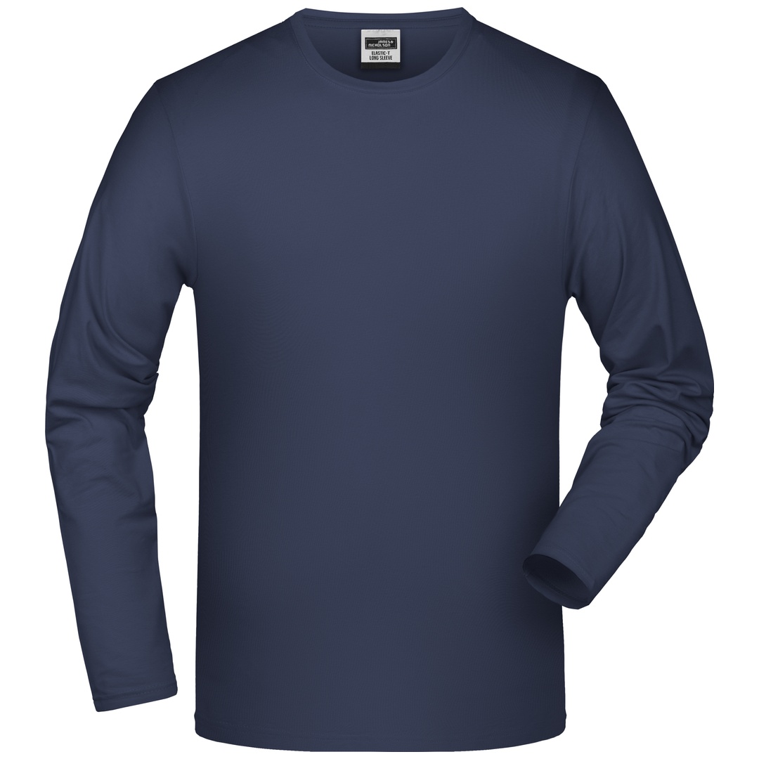 James & Nicholson Langarmshirt Herren JN056, Gr. L navy