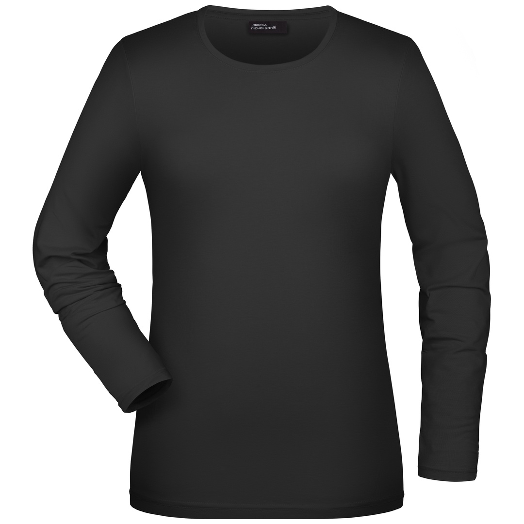 James & Nicholson Langarmshirt Damen JN054 Gr. XL black