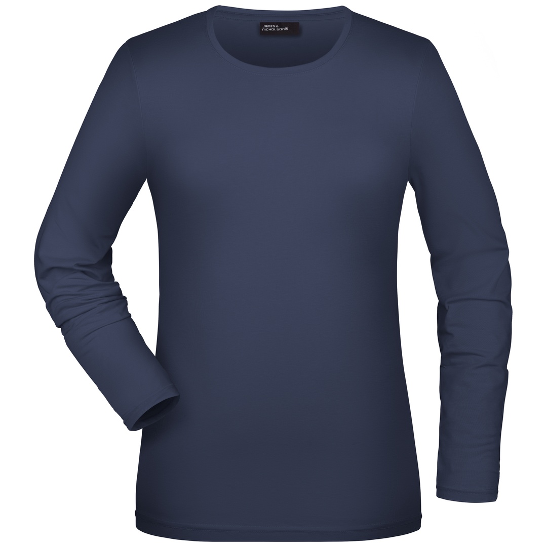 James & Nicholson Langarmshirt Damen JN054 Gr. L navy