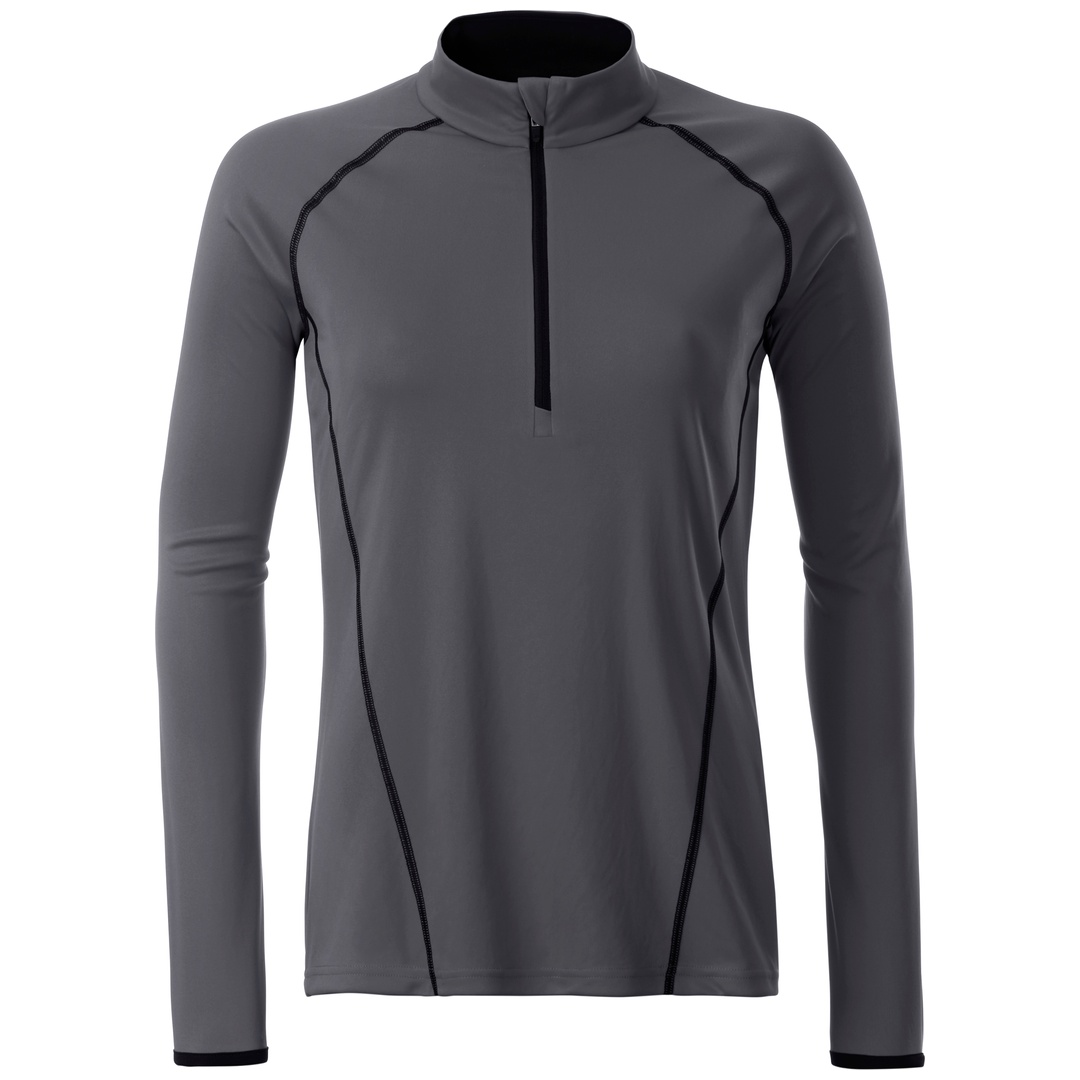 James & Nicholson Langarmshirt Damen JN497 Gr. S titan/black