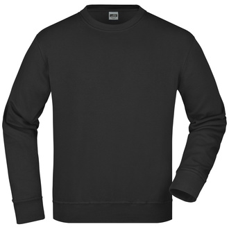 James & Nicholson Klassisches Rundhals-Sweatshirt JN840, Gr. XS black