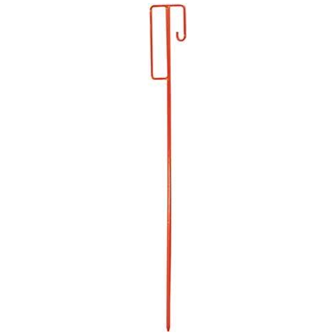 Absperrleinenhalter 14 x 1250 mm, rot lackiert, geschlossene Ausführung