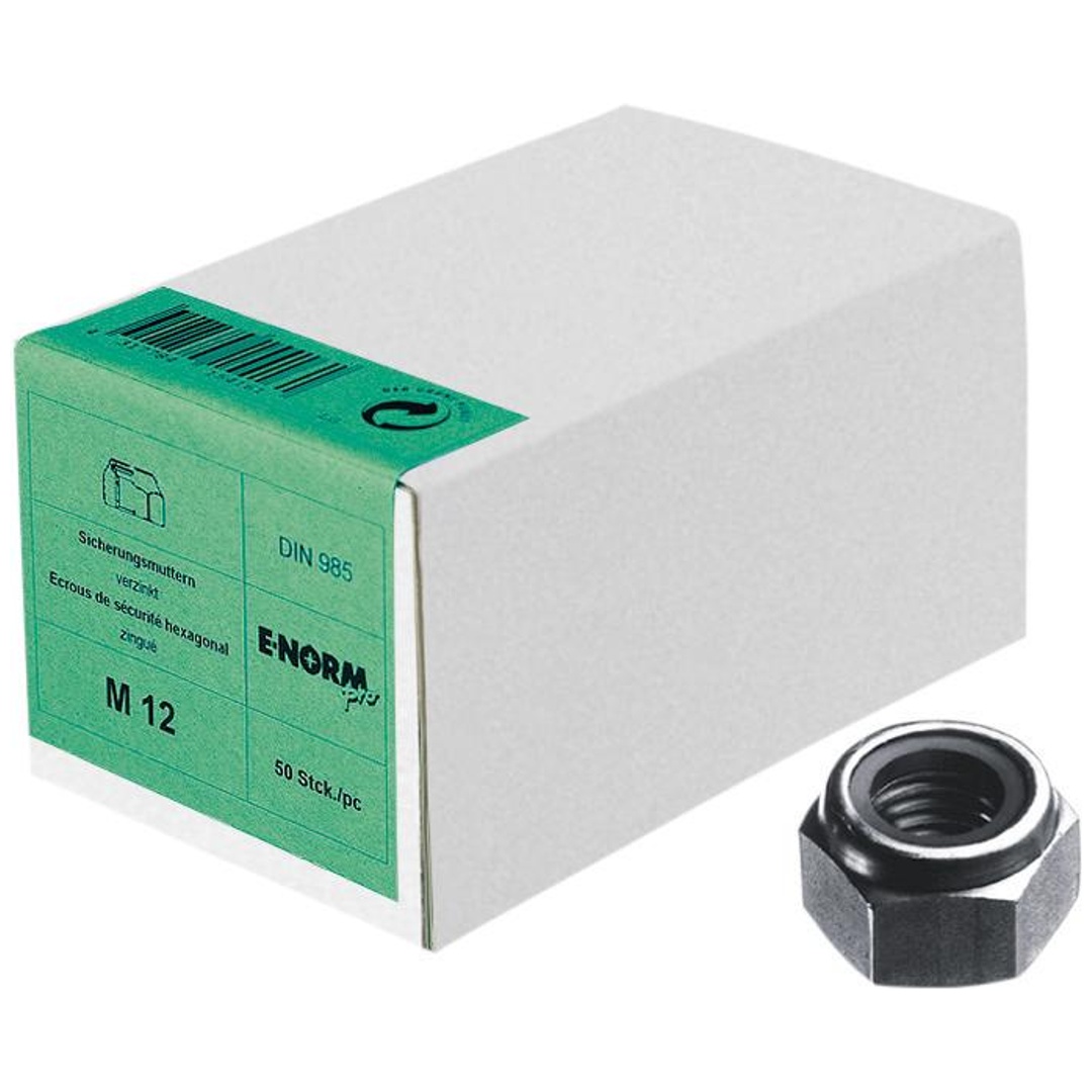 Reidl DIN 985 Sechskantmuttern mit Klemmteil, M ,  A2 blank, niedrige Form