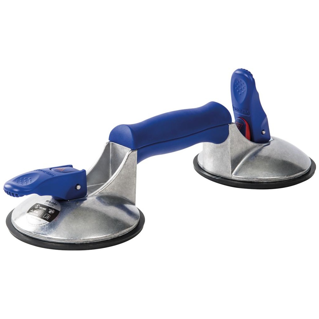 BOHLE Saugheber mit Anzeige 2 Saugköpfe Aluminium Tragkraft 60kg