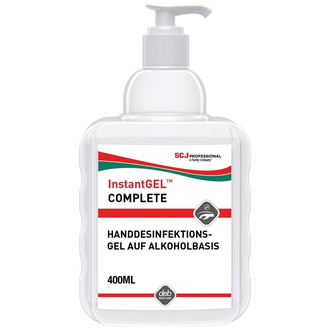 SC Johnson InstantGEL Complete Gel-Handdesinfektion 400 ml Pumpflasche Alkoholbasis