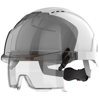 JSP Schutzhelm EVO VISTAlens mit Überbrille weiß