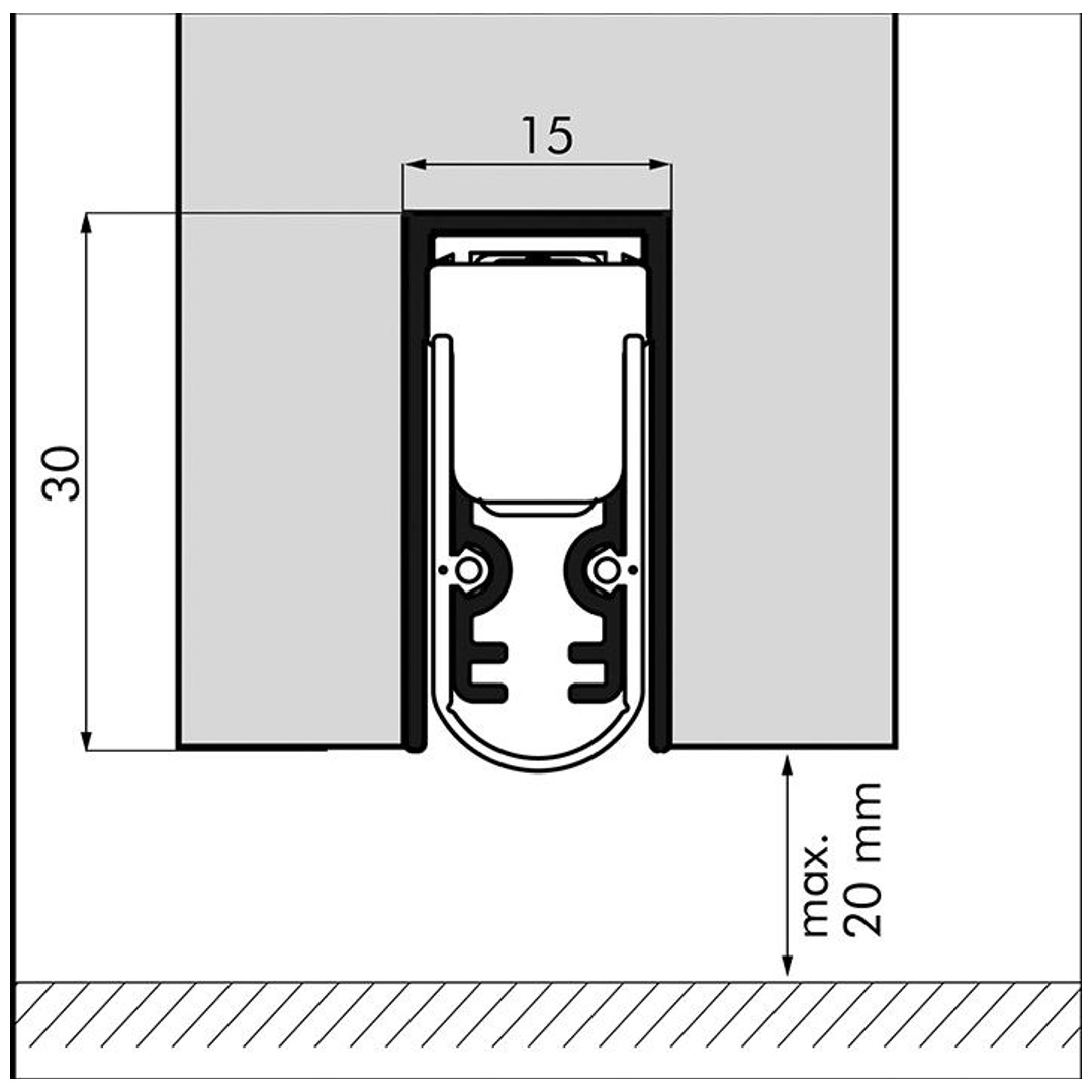 Ellen Türbodendichtung Soundproof si, 1083 mm z. Einn. m. Montagew.