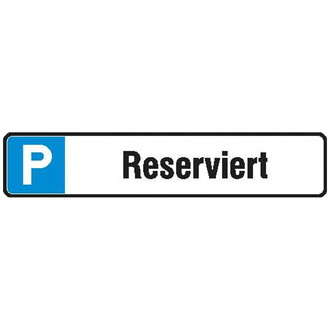 Parkplatzschild Alu B520xH110 mm, Reserviert