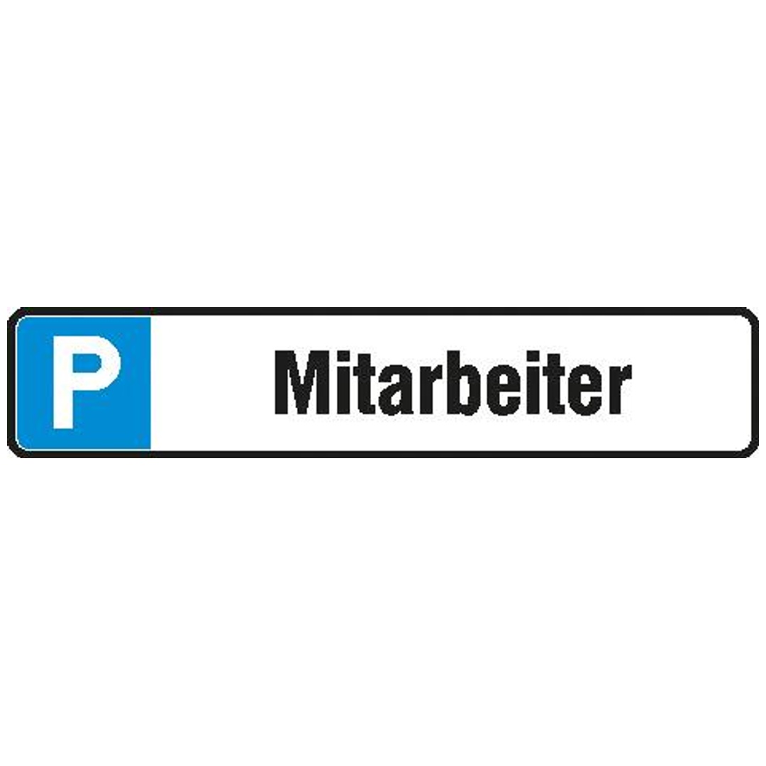 SAFETYMARKING Parkplatzschild 520x110mmAluminium Mitarbeiter
