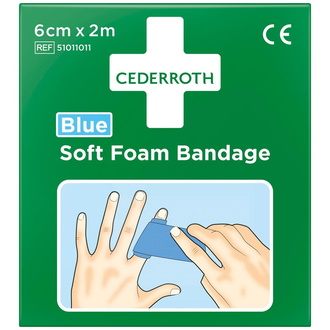 CEDERROTH Schaumbandage blau, 6cm x 2m