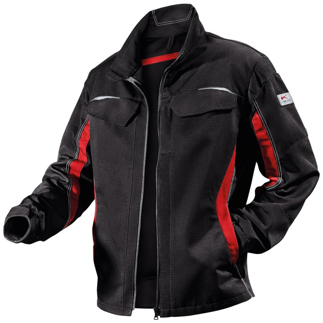 Kübler Jacke Pulsschlag Gr. 56 schwarz/mittelrot