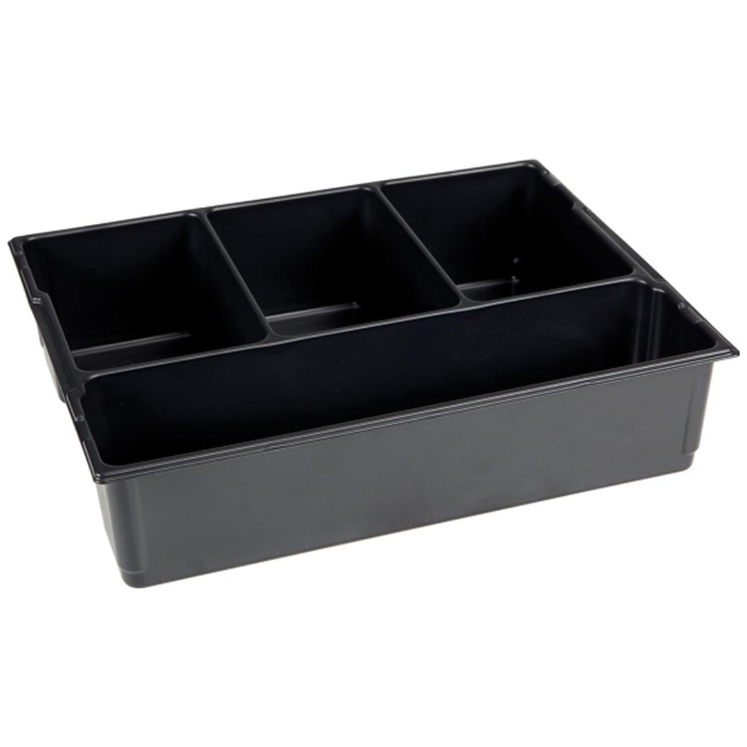 BS Systems L-BOXX Kleinteileeinsatz für L-BOXX 136, 4 Mulden B405xT315xH97 mm
