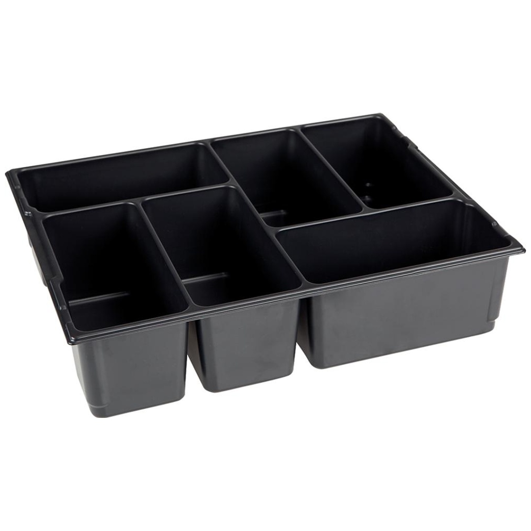 BS Systems L-BOXX Kleinteileeinsatz für L-BOXX 136, 6 Mulden B405xT315xH97 mm