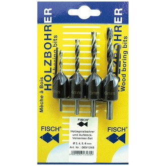 FISCH-Tools HolzSpiBo-/Versenker-Satz3-4-5-6mm auf Karte